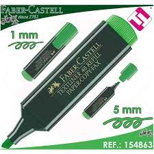 MARCADOR FLUOR TEXTLINER VERDE FABER CASTELL