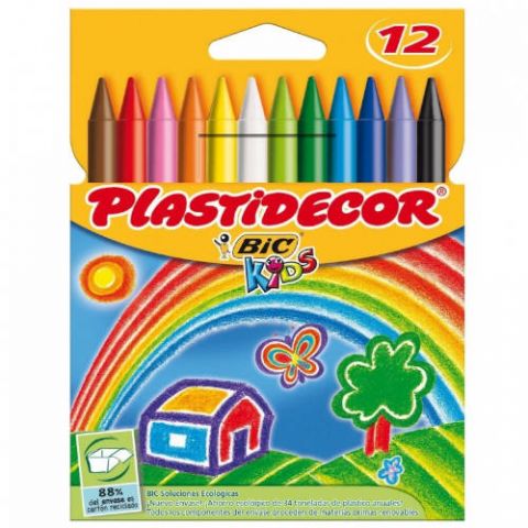 CERAS PLASTIDECOR 12 U ACRICLICAS 