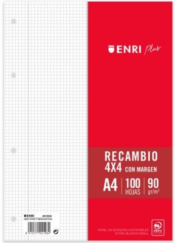 RECAMBIO ENRI 90 GR 4X4 DIN A 4 4 TALADOR 100H