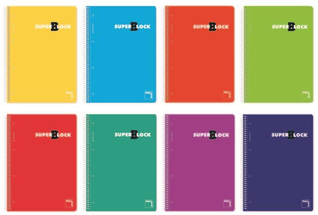 PACK DE 4 CUADERNOS A4 CUADRICULA 5X5 MM C/ESPIRAL