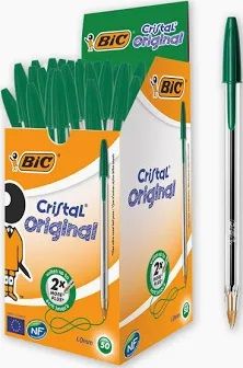 BIC Cristal Verde de Punta Media 1,0mm